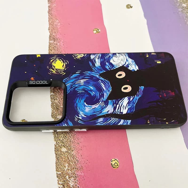 قاب گوشی Poco X7 Pro شیائومی So Cool طرح گربه در شب پر ستاره کد 795