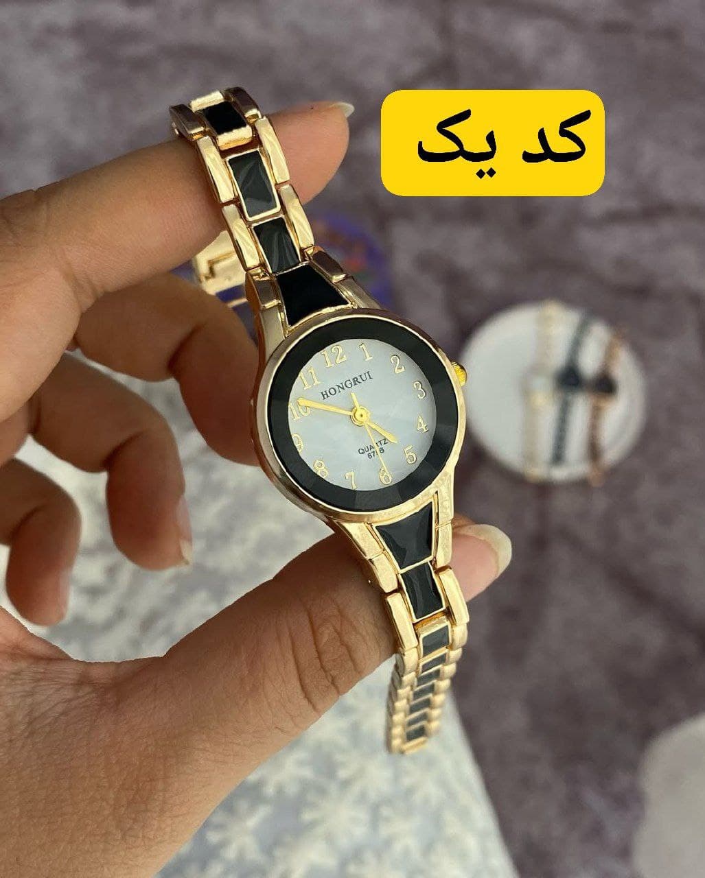 ساعت زنانه بند سرامیکی HONGRUI ساعت شیک ساعت مجلسی ۲۱۰۱۰ ارسال رایگان — تصویر ۷