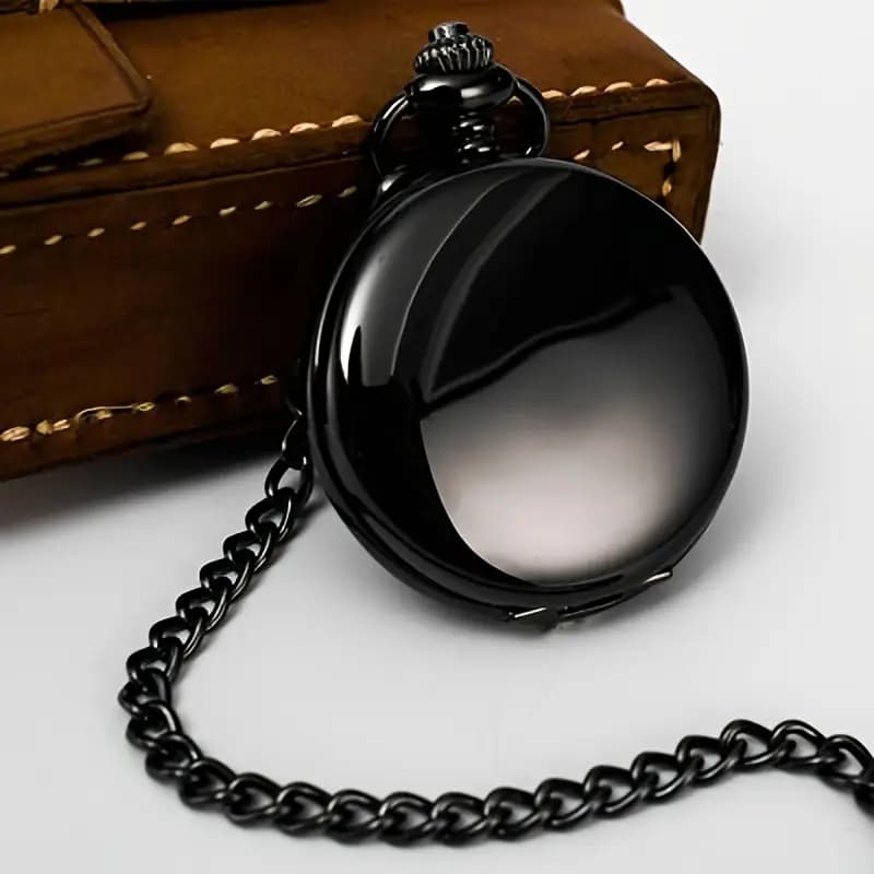 ساعت جیبی وینتیج کوارتز با زنجیر ۳۷ سانتی و آویز — تصویر ۵