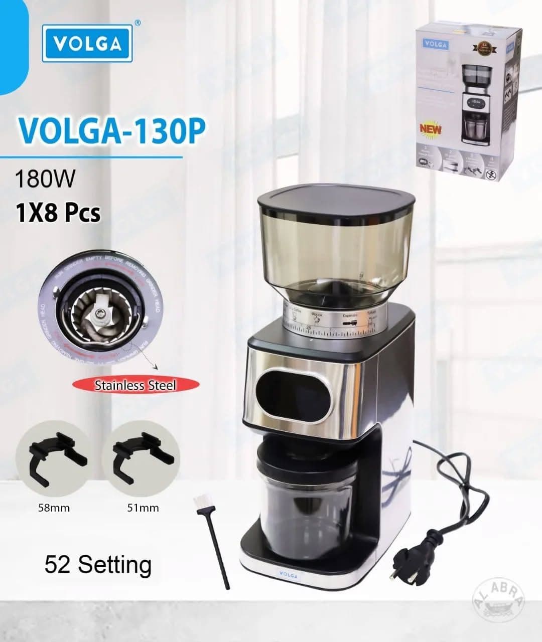 آسیاب قهوه ولگا مدل VOGLA-130P هزینه ارسال پس کرایه بامشتریe