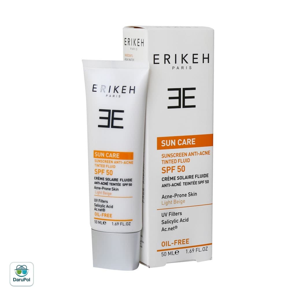 فلوئید ضد آفتاب و ضد جوش SPF50 اریکه — تصویر ۶