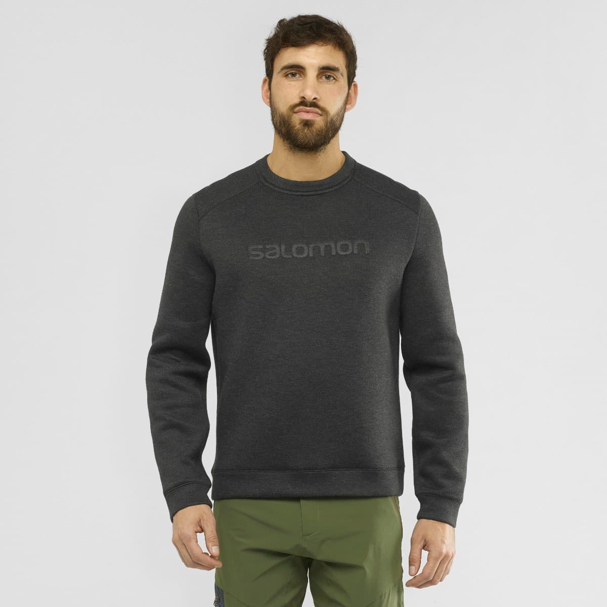 بلوز زمستانی سالامون / SALOMON – مدل Sight Crewneck / مشکی — تصویر ۳