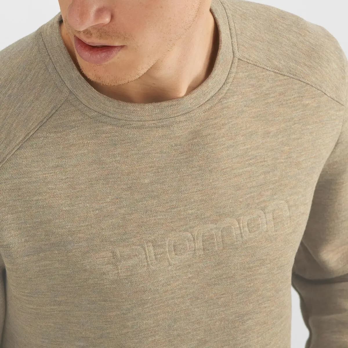 بلوز زمستانی سالامون / SALOMON – مدل Sight Crewneck / خاکی — تصویر ۳