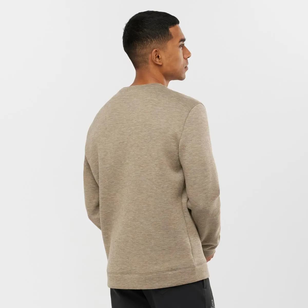 بلوز زمستانی سالامون / SALOMON – مدل Sight Crewneck / خاکی — تصویر ۲