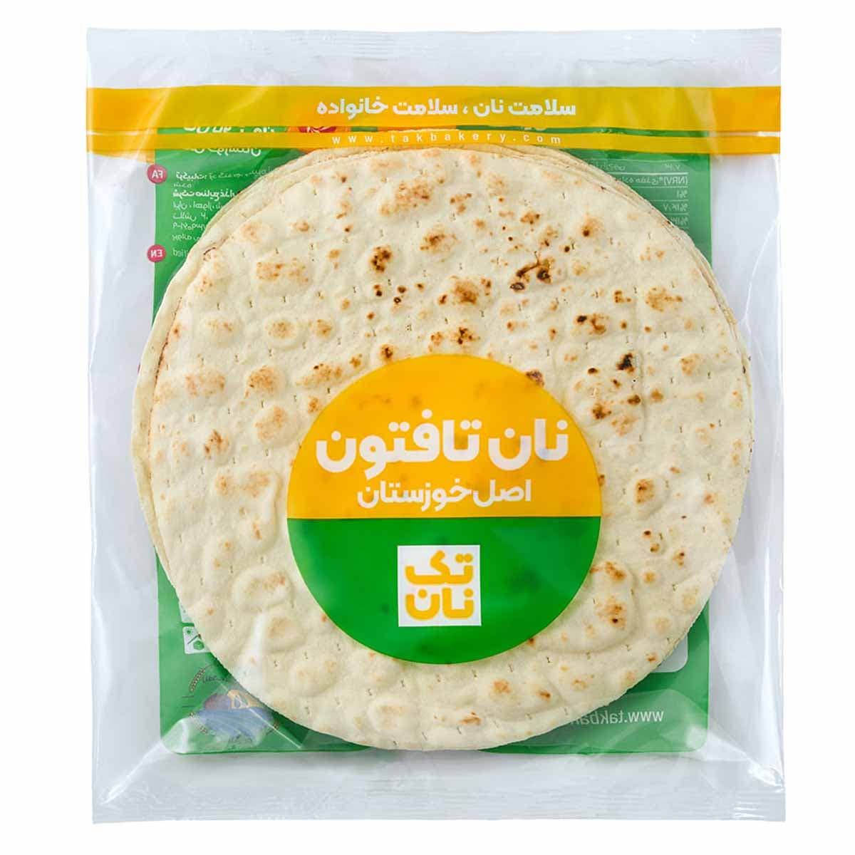 نان تافتون خوزستان تک نان 300 گرم 5 عددی
