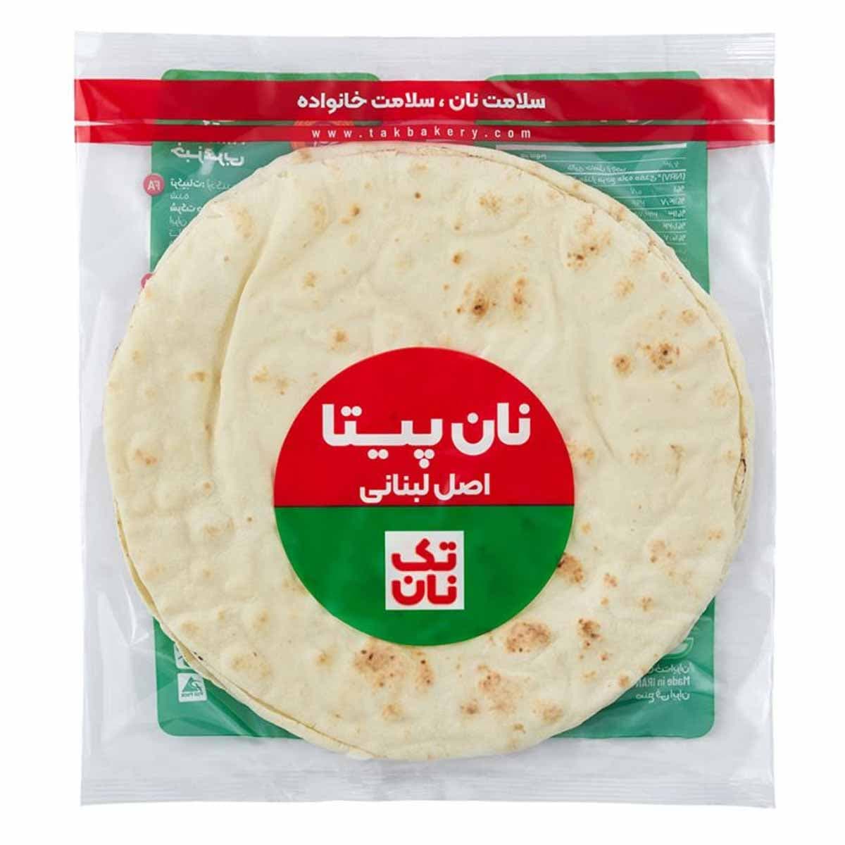 نان پیتا لبنانی تک نان 300 گرم 5 عددی