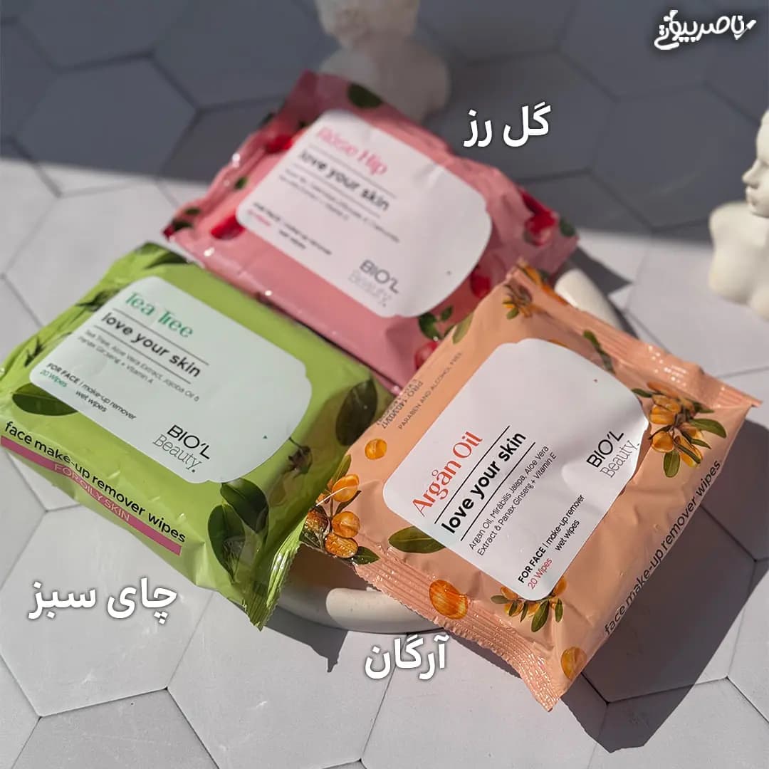 دستمال مرطوب آرایشی بیول ۲۰ عددی — تصویر ۳
