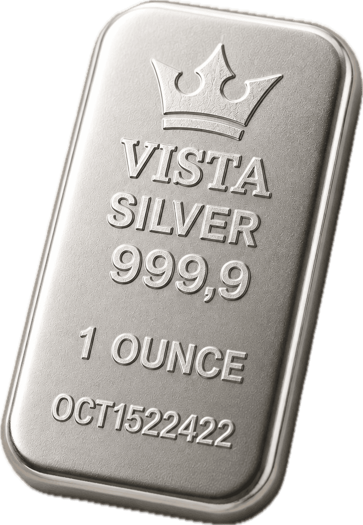 شمش نقره ۱ اونس ویستا عیار 99.99 | سیمینکس