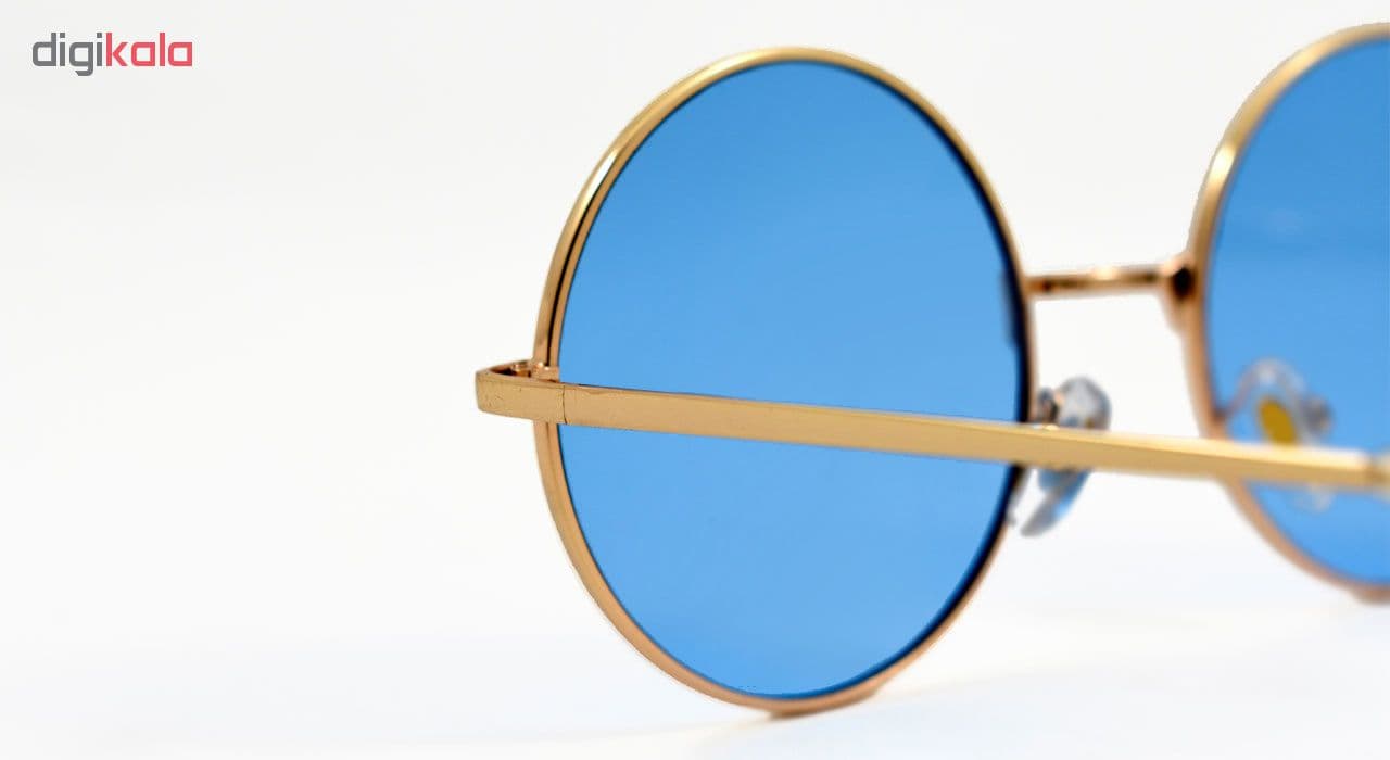 عینک آفتابی مدل Round Metal Blue — تصویر ۷