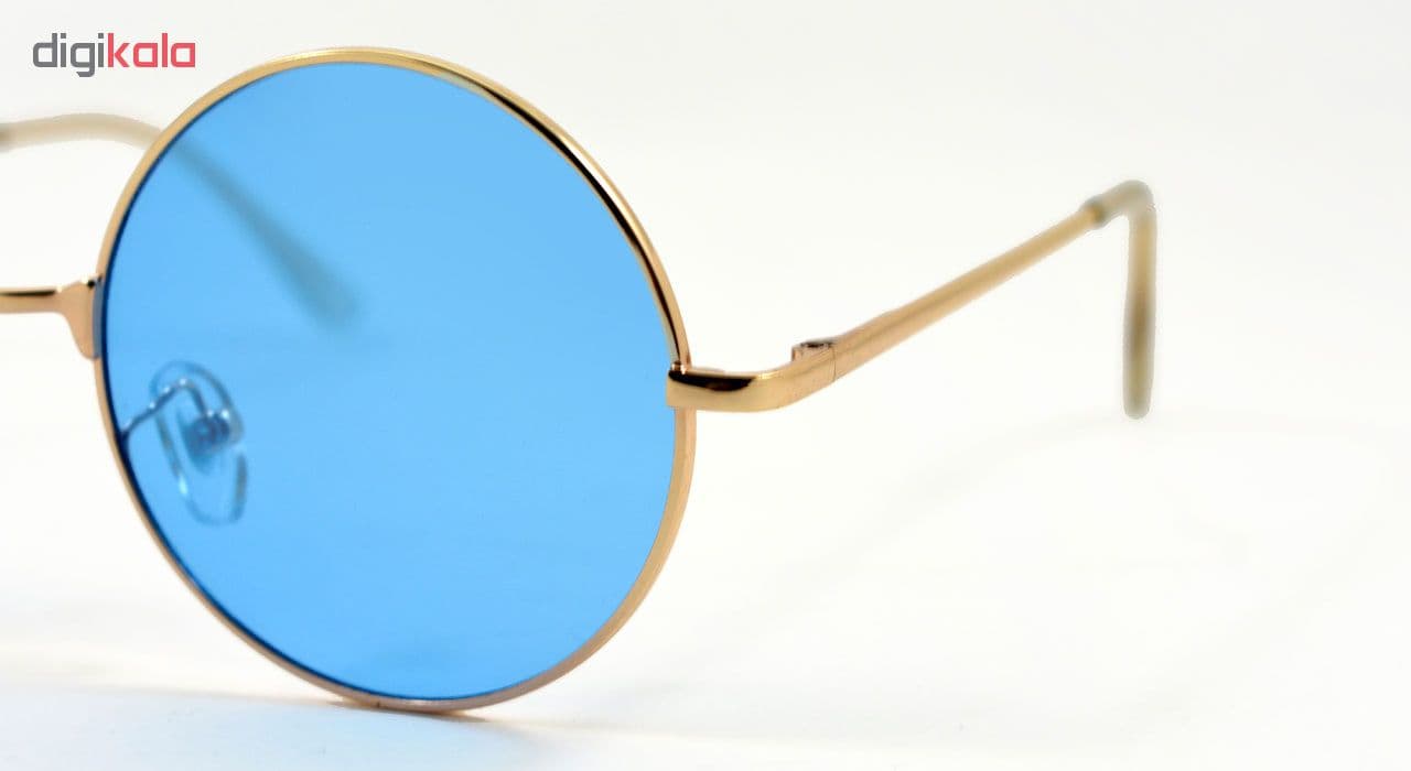 عینک آفتابی مدل Round Metal Blue — تصویر ۵