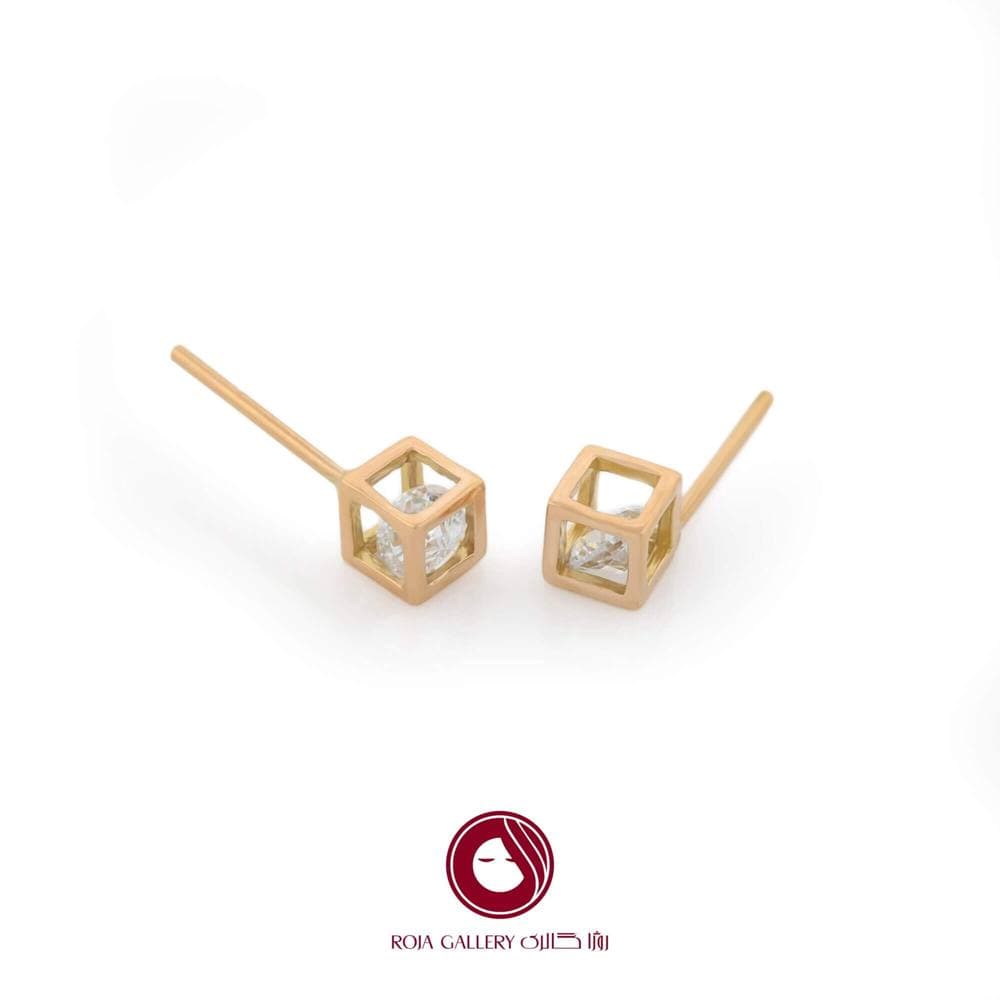 گوشواره میخی مکعب نگین دار – کد E-79122