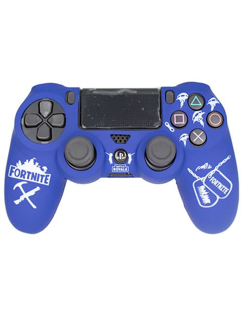 روکش محافظ دسته PS4 لیزری آبی سفید طرح فورتنایت
