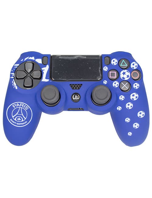 روکش محافظ دسته PS4 لیزری آبی سفید طرح پاری‌سن‌ژرمن