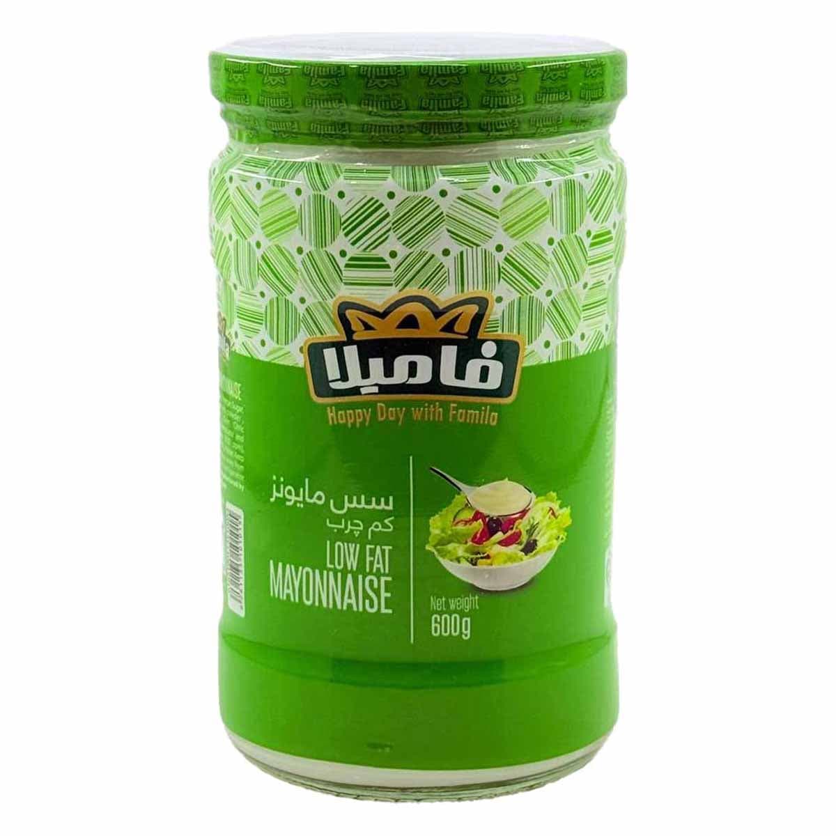 سس مایونز کم چرب شیشه فامیلا 600 گرم