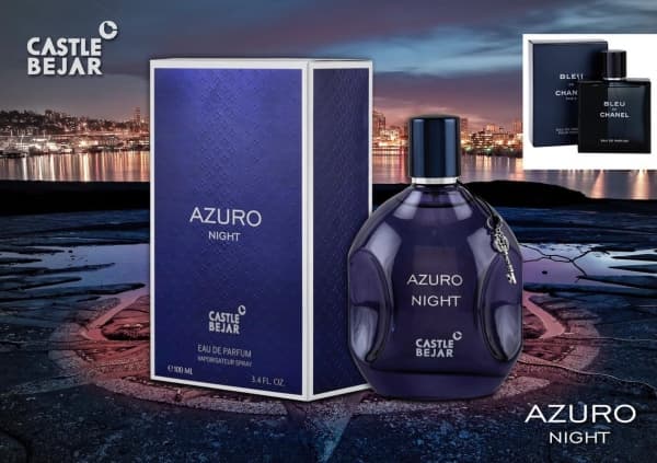 عطر ادکلن آزورو نایت اصلی و اورجینال کستل بیجار CASTLE BEJAR AZURO NIGHT