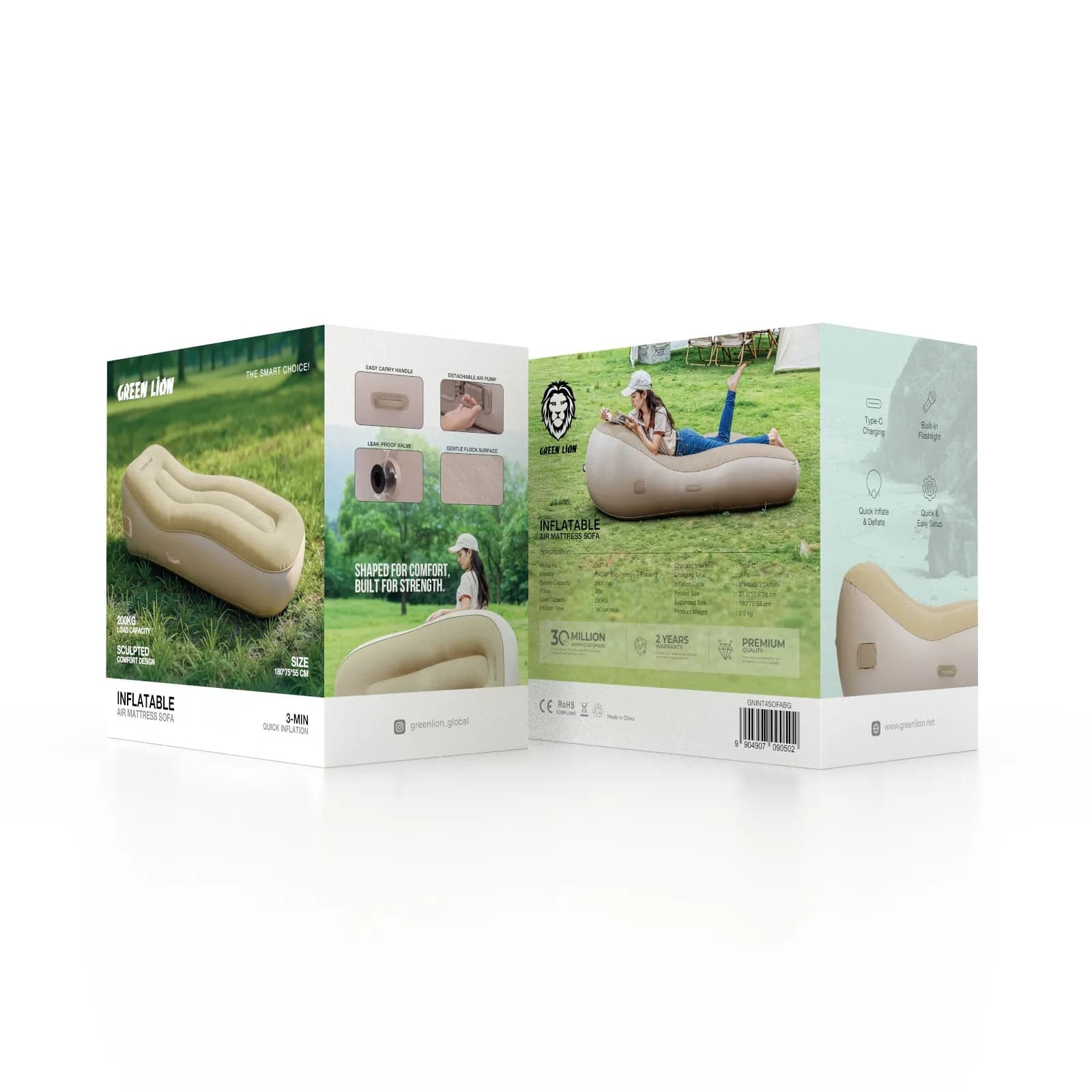 تخت بادی مبل شو Air Mattress مدل Sculpted گرین لاین — تصویر ۴