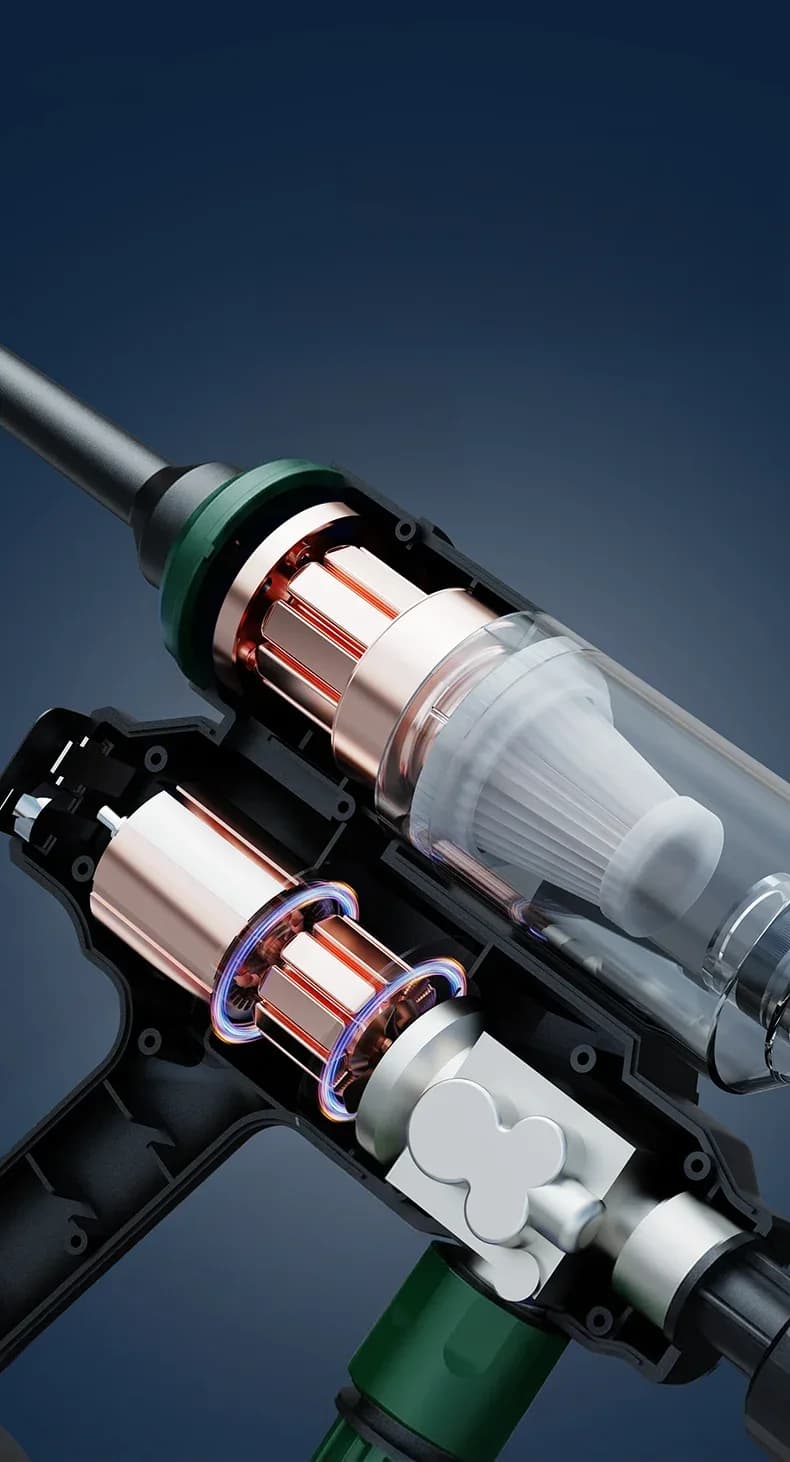 کارواش شارژی چندکاره قابل حمل Trio Wash Gun 13000mAh مدل ۳ در ۱ گرین لاین — تصویر ۶