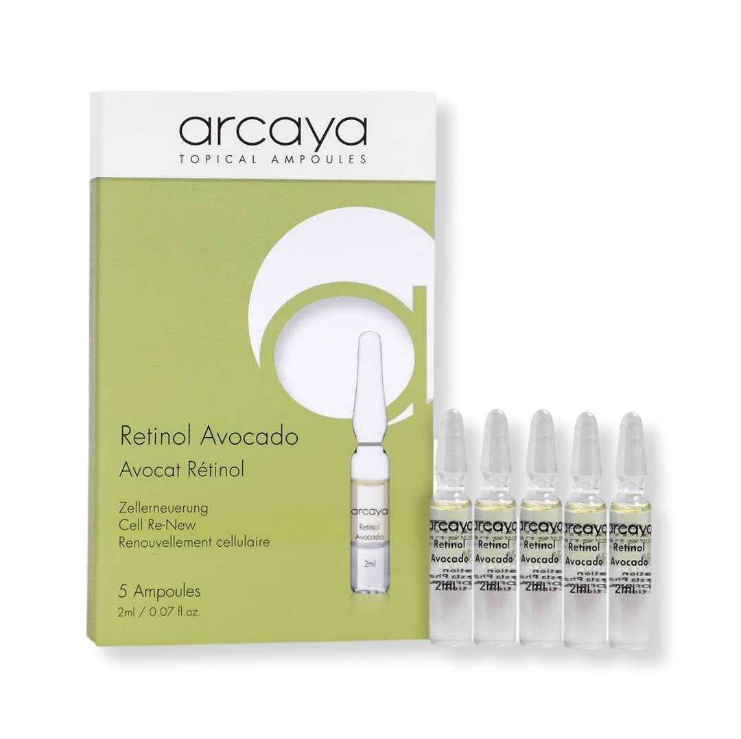 سرم رتینول آووکادو آرکایا arcaya مدل Retinol Avocado پک ۵ آمپول