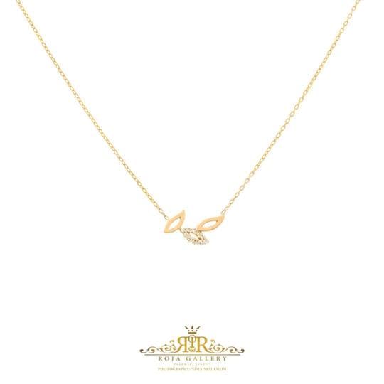 گردنبند برگ نگین دار – کد N-73007