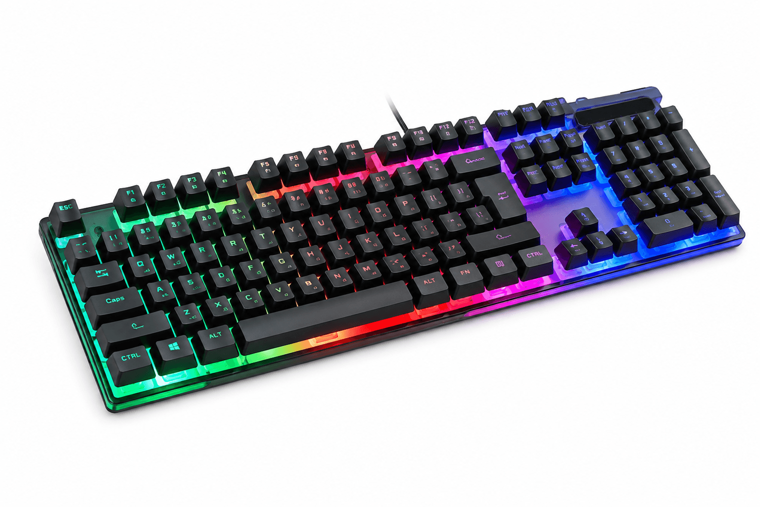 کیبورد سیمی گیمینگ D-NET DT-996 Rainbow Light
