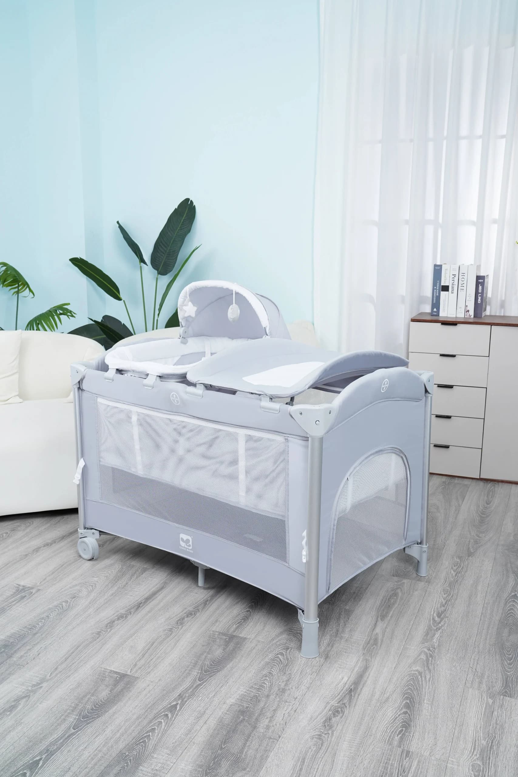 تخت و پارک بانسر دار کول بی بی مدل COOL BABY NF999 — تصویر ۵