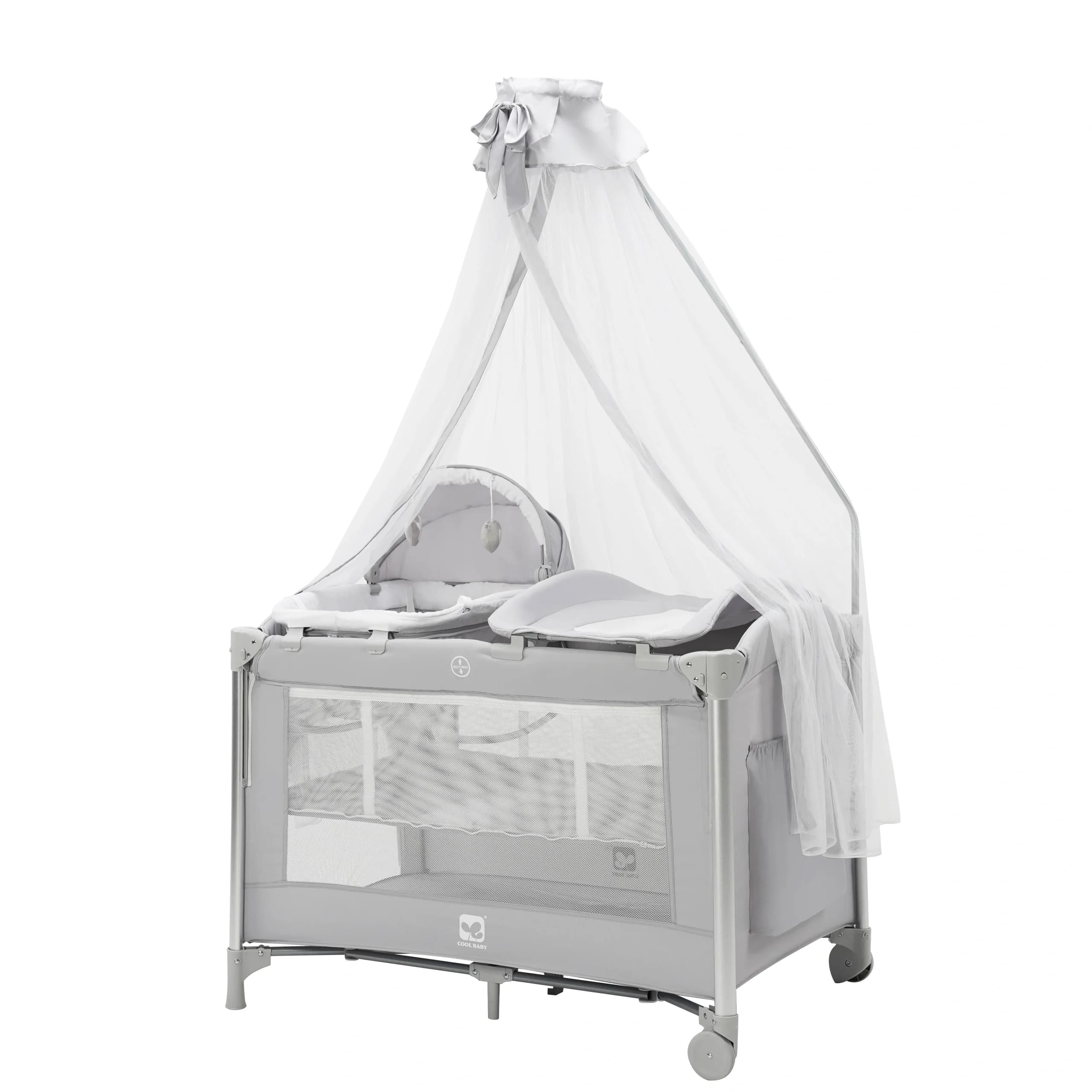 تخت و پارک بانسر دار کول بی بی مدل COOL BABY NF999 — تصویر ۴