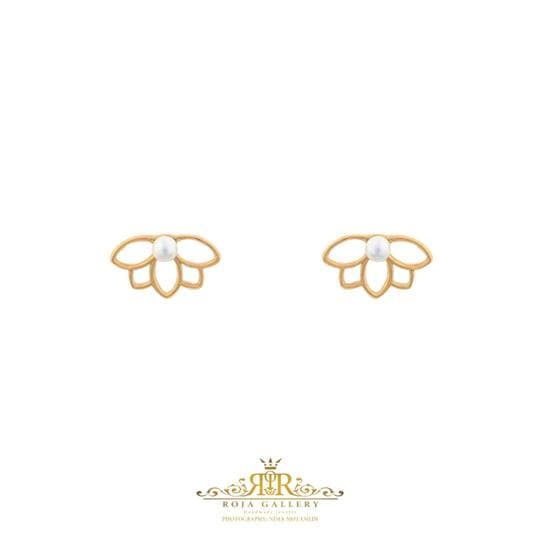 گوشواره میخی گل و مروارید – کد E-78207