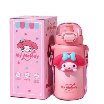 قمقمه فلاسک استیل اورجینال مای ملودی my melody با بند دوشی با کیفیت