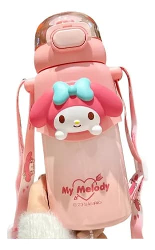 قمقمه فلاسک استیل اورجینال مای ملودی my melody با بند دوشی با کیفیت — تصویر ۲