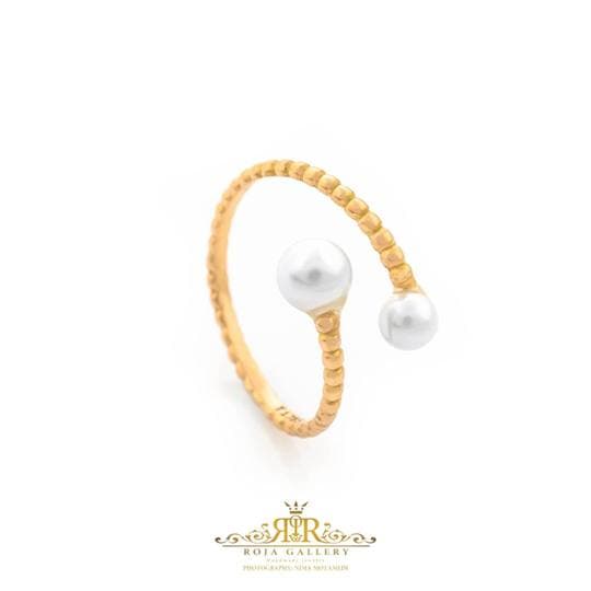 انگشتر توپی مروارید دوبل – کد R-79116