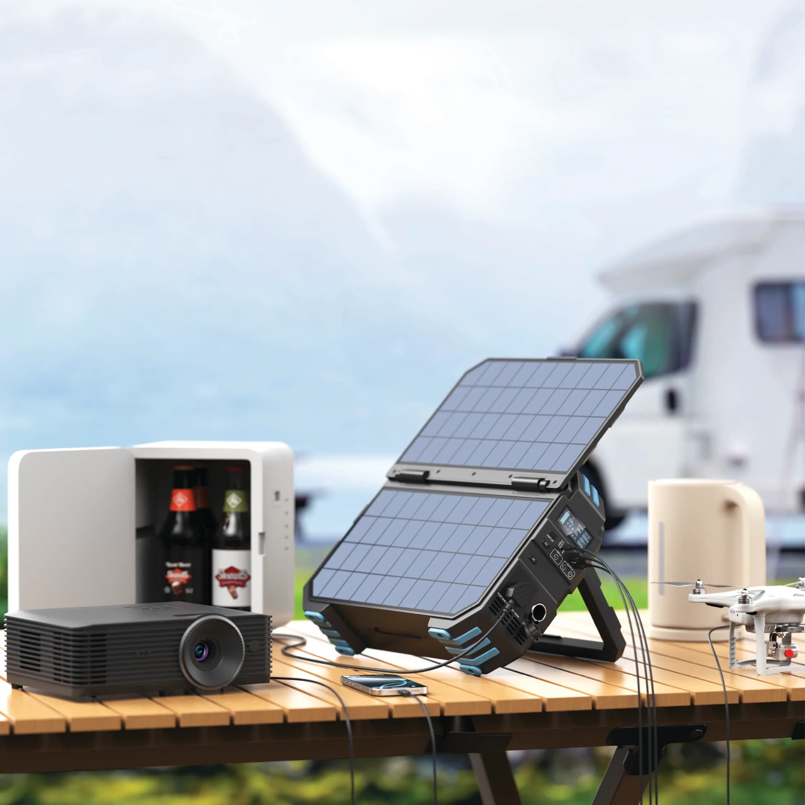 ژنراتور خورشیدی قابل حمل پاورولوژی 1600W مدل HELIO پاورولوژی — تصویر ۳