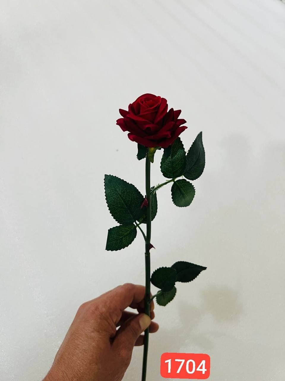 شاخه رز مخمل مینیاتوری تک گل (جعبه 72تایی )