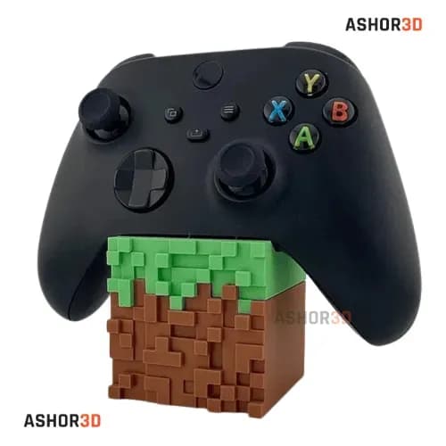 استند دسته Xbox طرح ماینکرافت | پرینت سه‌بعدی Ashor3D