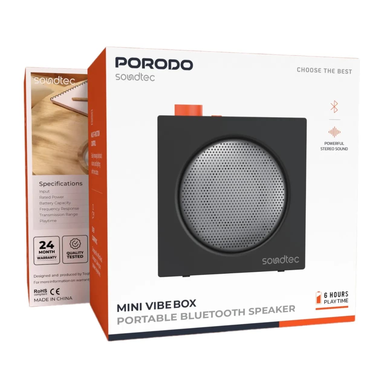اسپیکر بلوتوثی قابل حمل مدل Soundtec Mini Vibe Box پرودو — تصویر ۴