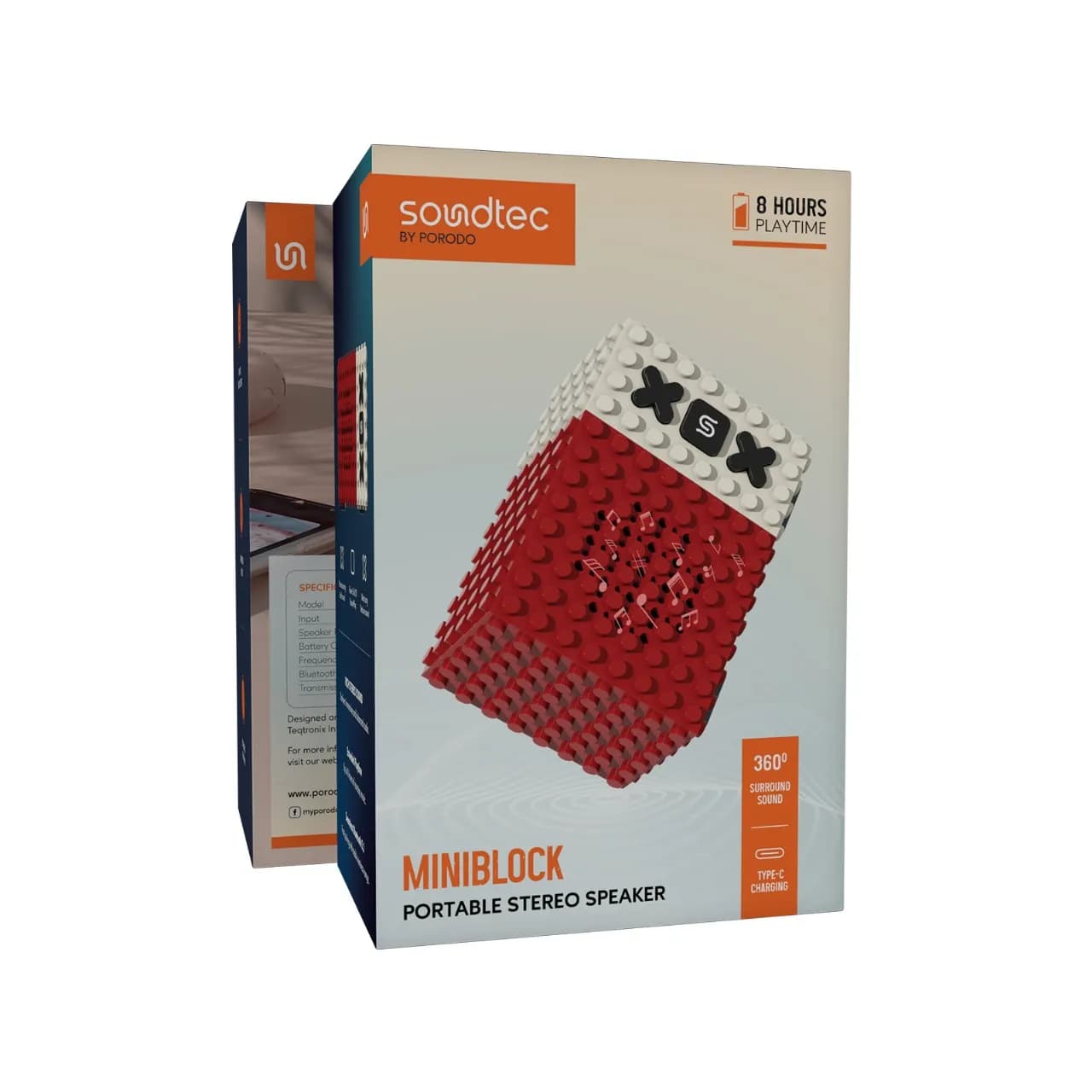 اسپیکر بلوتوثی قابل حمل پرودو Soundtec مدل MiniBlock — تصویر ۴