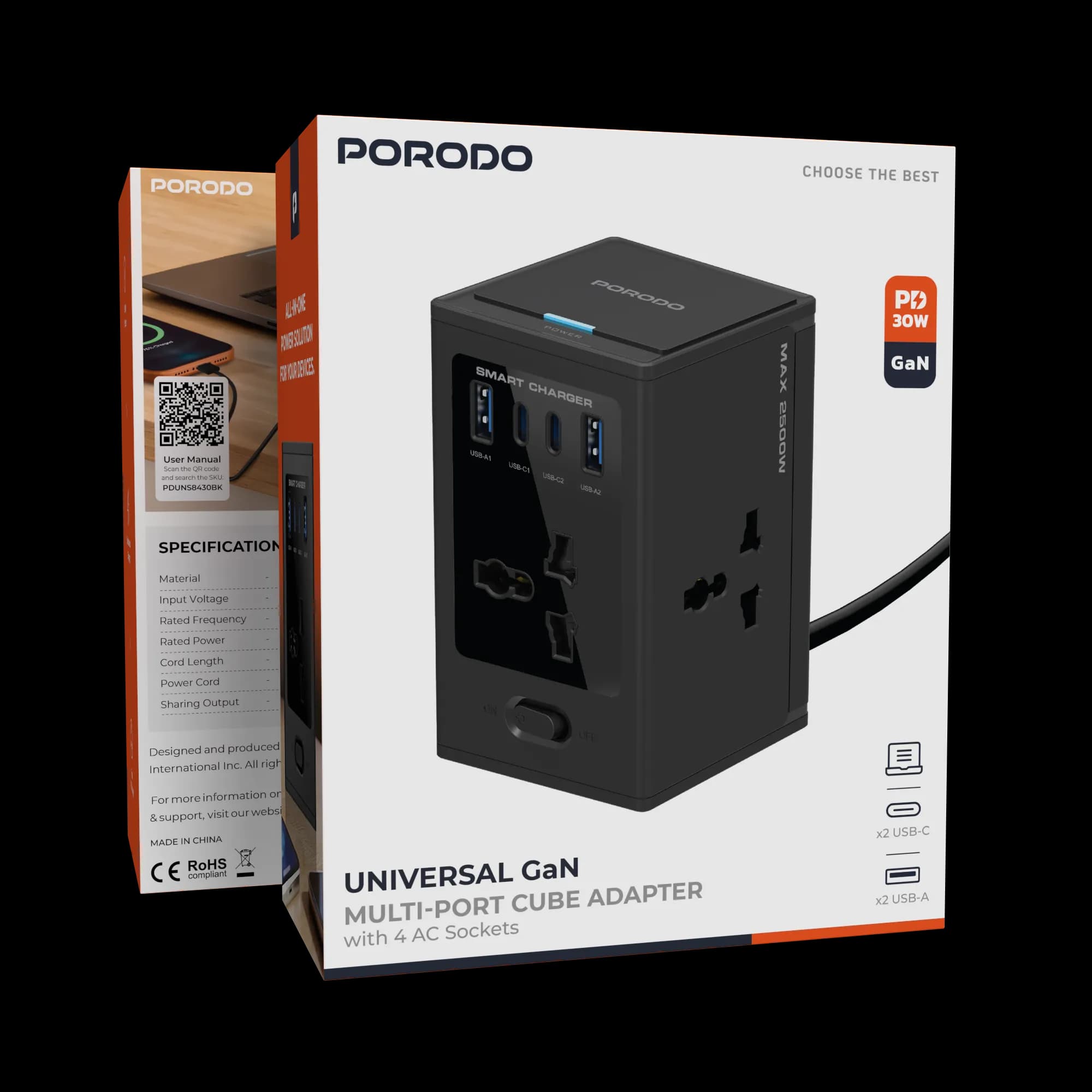 آداپتور چند کاره چند پورتی مدل Cube Adapter پرودو — تصویر ۴