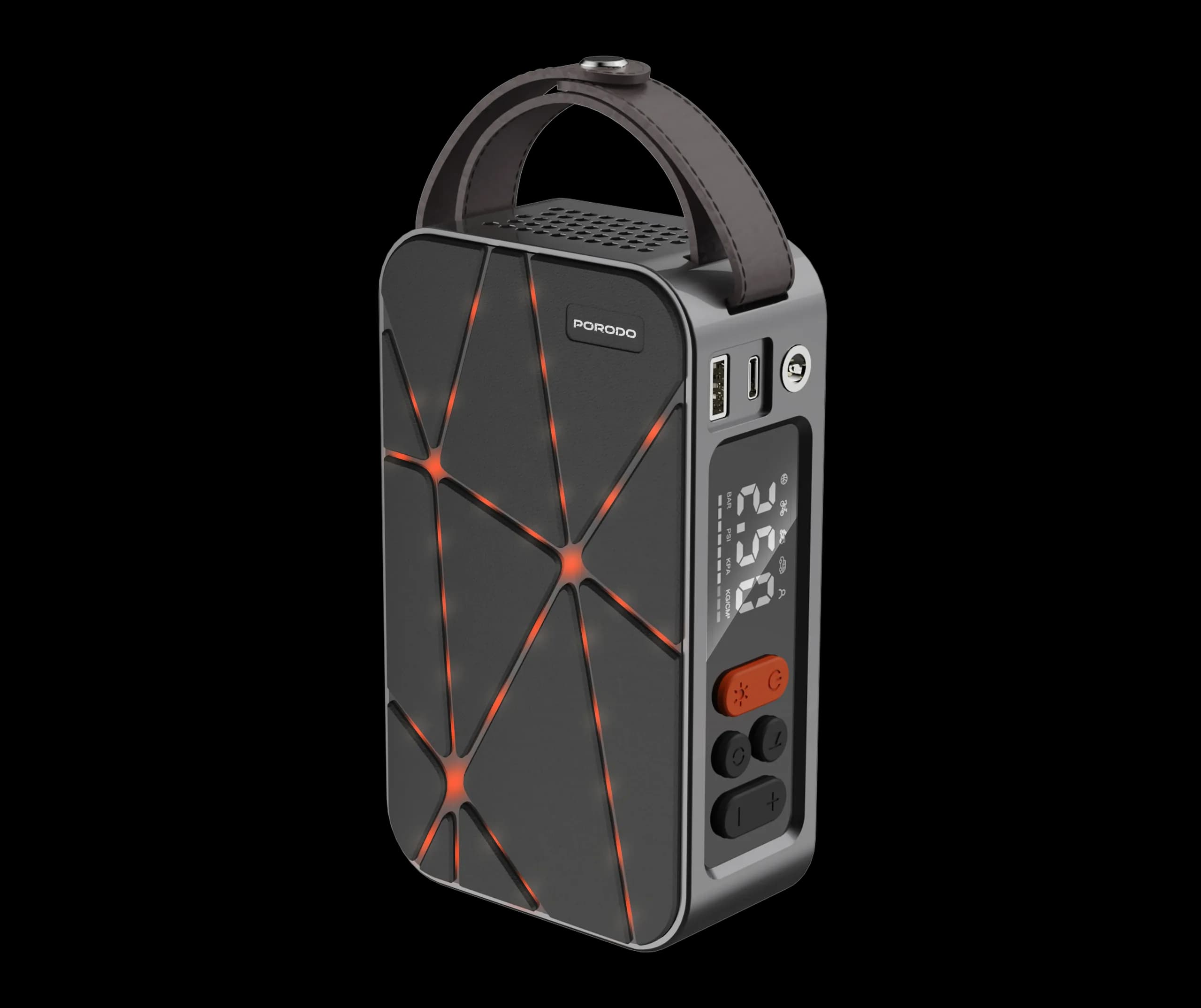 پمپ باد شارژی خودرو پرودو مدل Flator 4000mAh