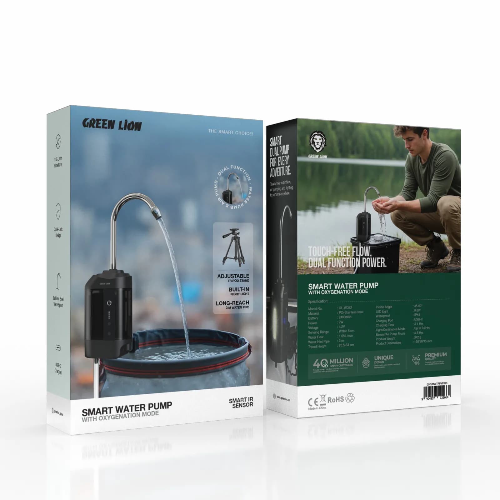 پمپ آب هوشمند با پایه سه پایه متغیر مدل Smart Water Pump گرین لاین — تصویر ۵