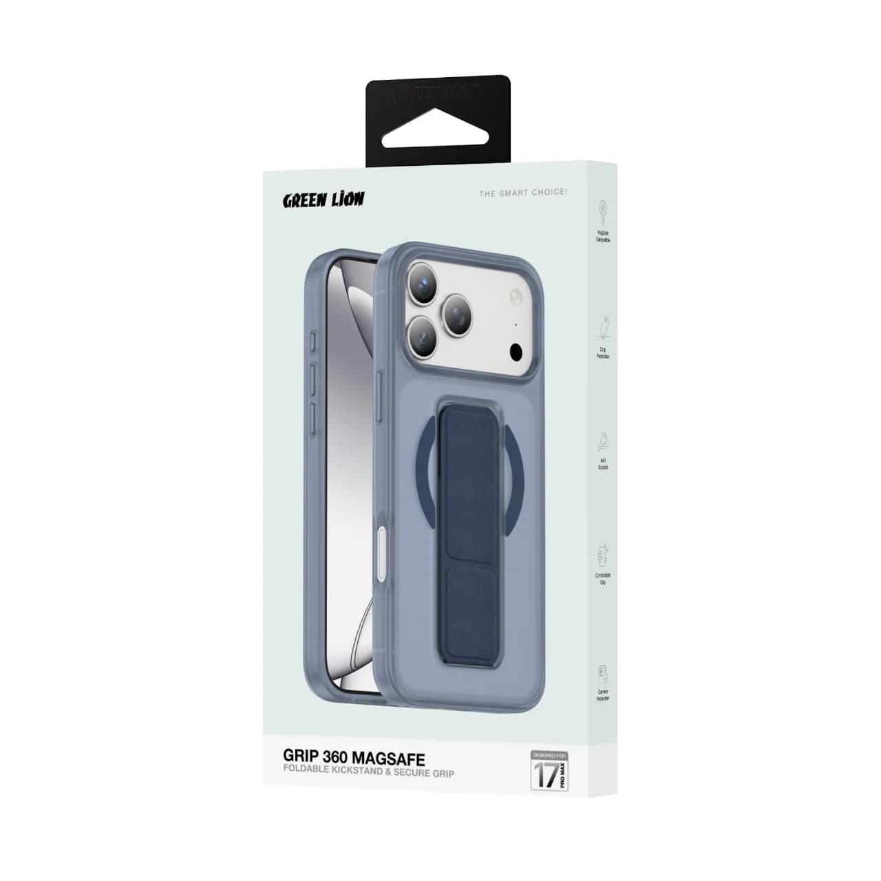 کاور گوشی چرمی iPhone 17 Pro Max مدل Grip 360 MagSafe گرین لاین — تصویر ۷