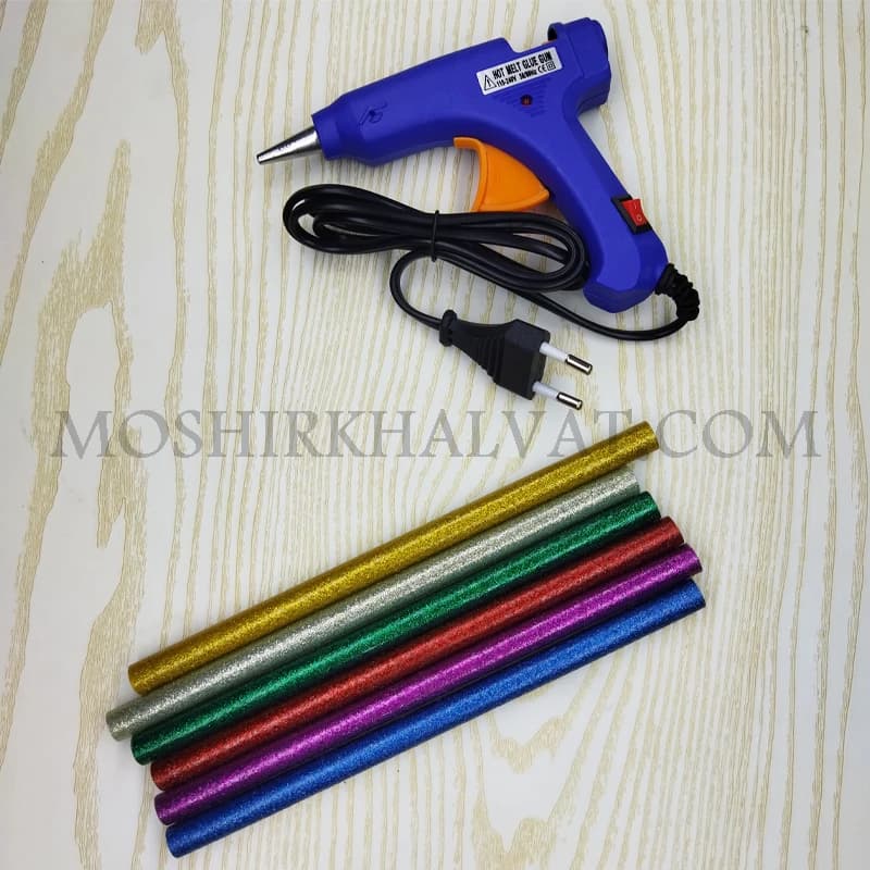 چسب حرارتی اکلیلی بزرگ بسته 6 عددی — تصویر ۵