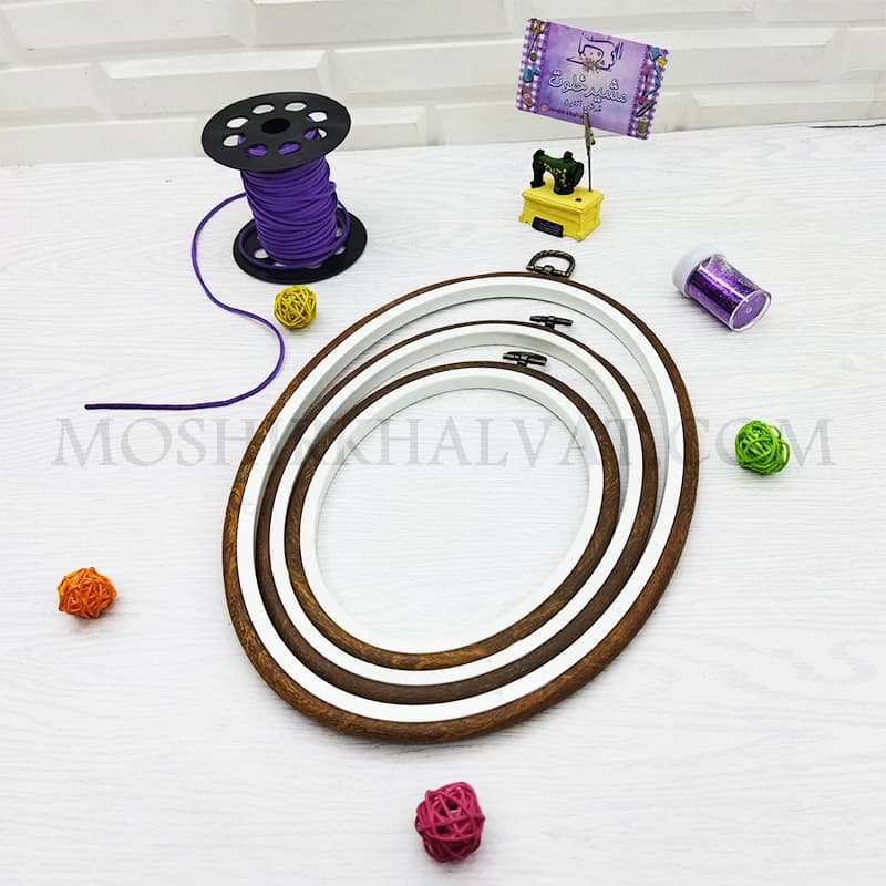 کارگاه گلدوزی بیضی ژله ای بسته 3 سایزی — تصویر ۴