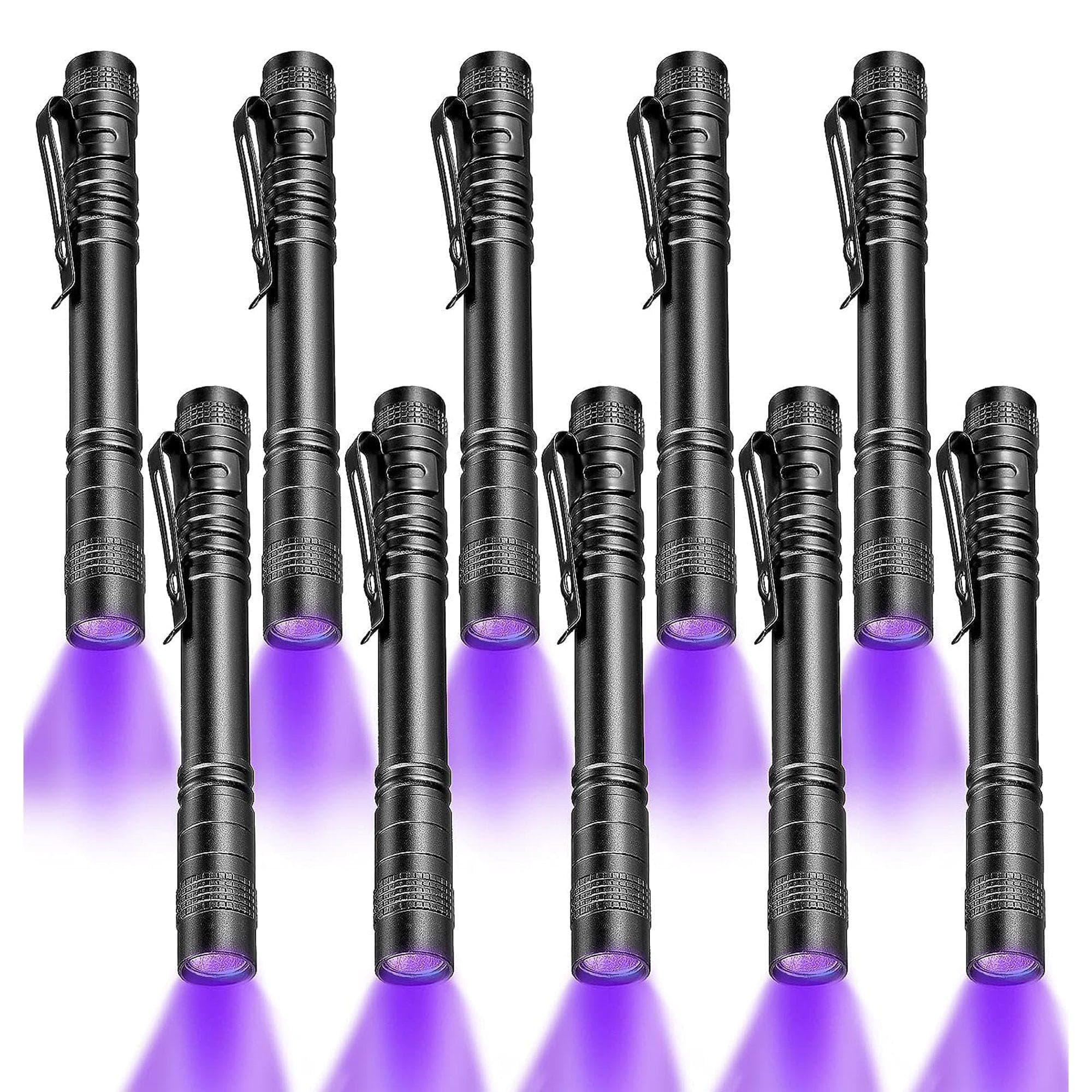 10 عدد چراغ قوه یو وی UV Black Light Flashlight Small Blacklight Flashlights uv