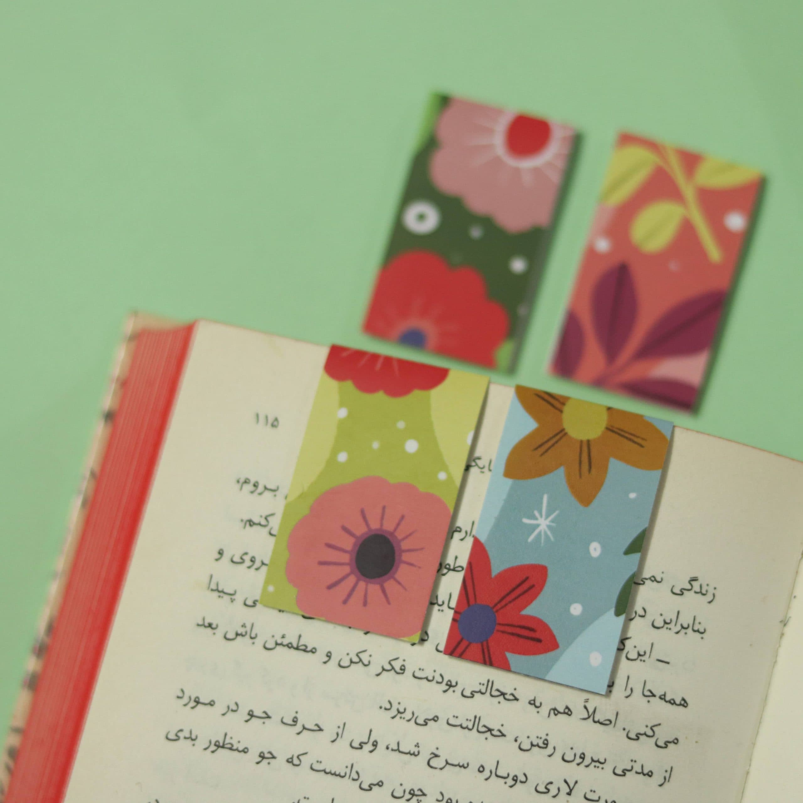 بوک مارک مگنتی | نشانگر کتاب چهار تایی مدل فانتزی 11 | Fancy Magnet Bookmark 11