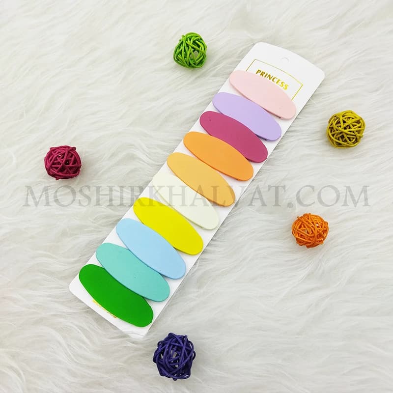 گیره مو پلاستیکی پاستیلی بیضی — تصویر ۳