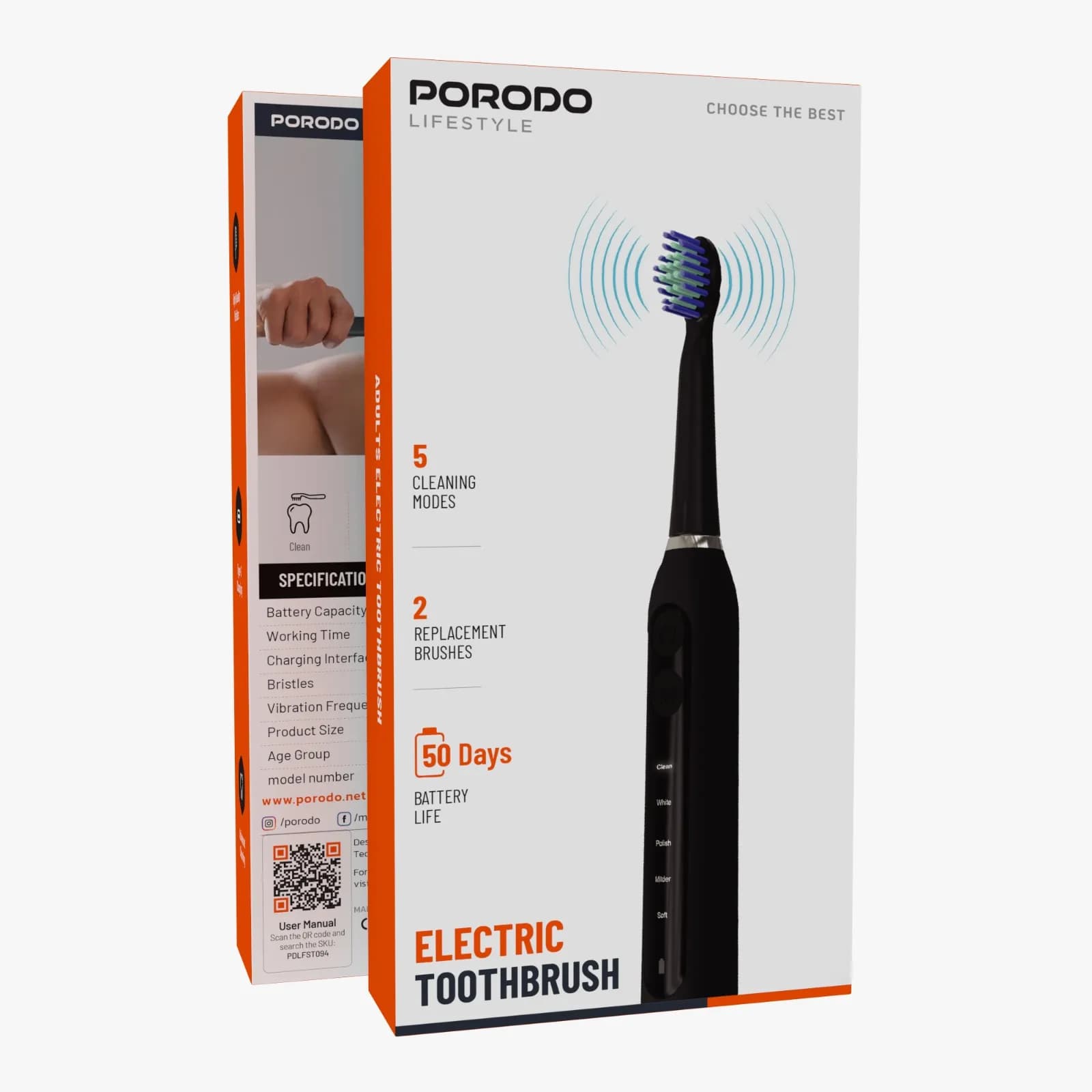 مسواک برقی چندحالته مدل Electric Toothbrush پرودو لایف‌استایل — تصویر ۵