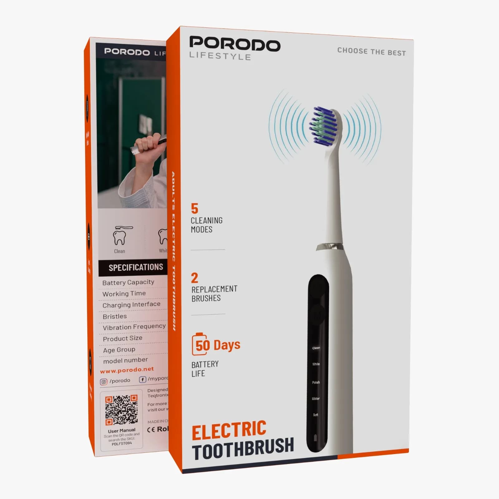 مسواک برقی چندحالته مدل Electric Toothbrush پرودو لایف‌استایل — تصویر ۴