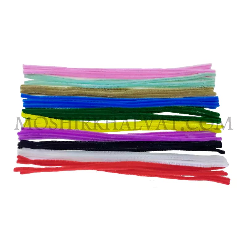 پیپ پاک کن مخملی مخصوص گل سازی و ساخت کاردستی بسته 100 عددی — تصویر ۲