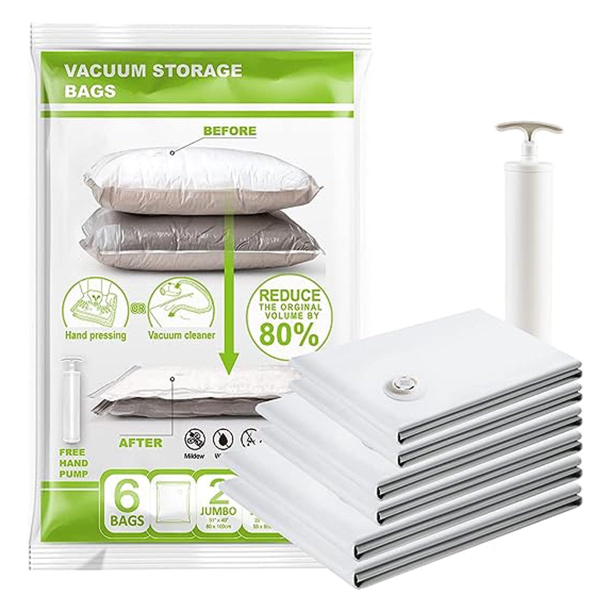 بسته 6 عددی کیسه ذخیره سازی فشرده وکیوم Vacuum Storage Bags 6 Bags