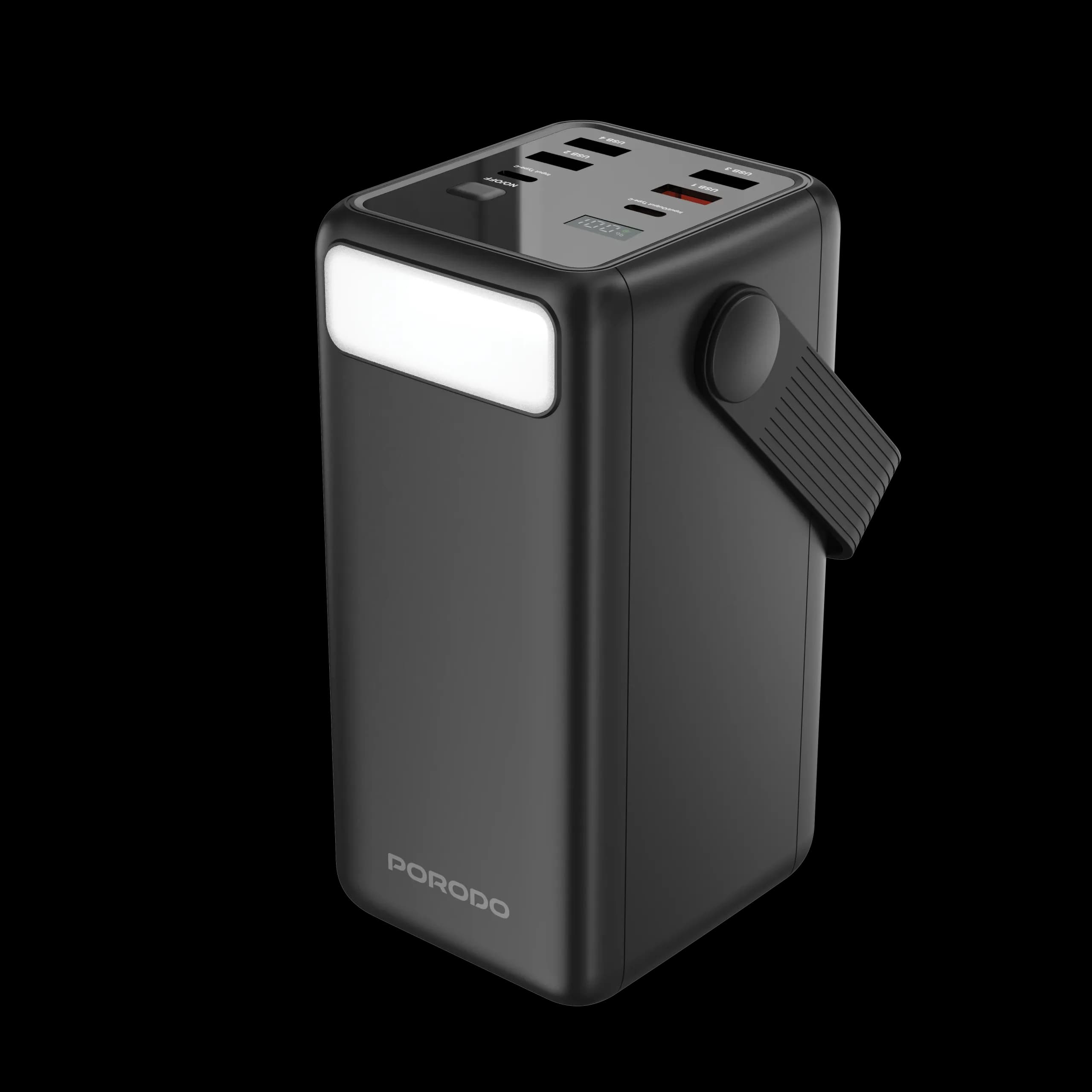 پاوربانک 50000 میلیآمپر Porodo Lara مدل Integrated Cables پاورودو