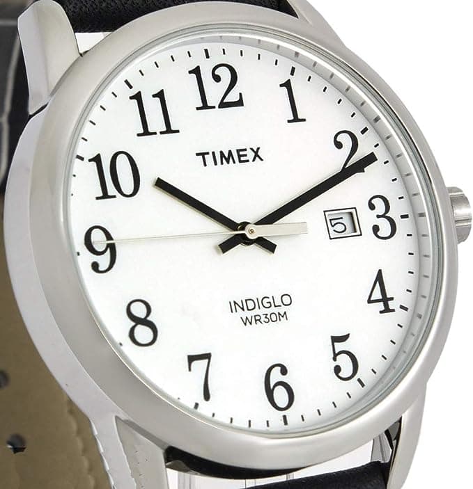 ساعت مچی مردانه Timex Men’s Easy Reader Date Leather Strap Watch — تصویر ۳